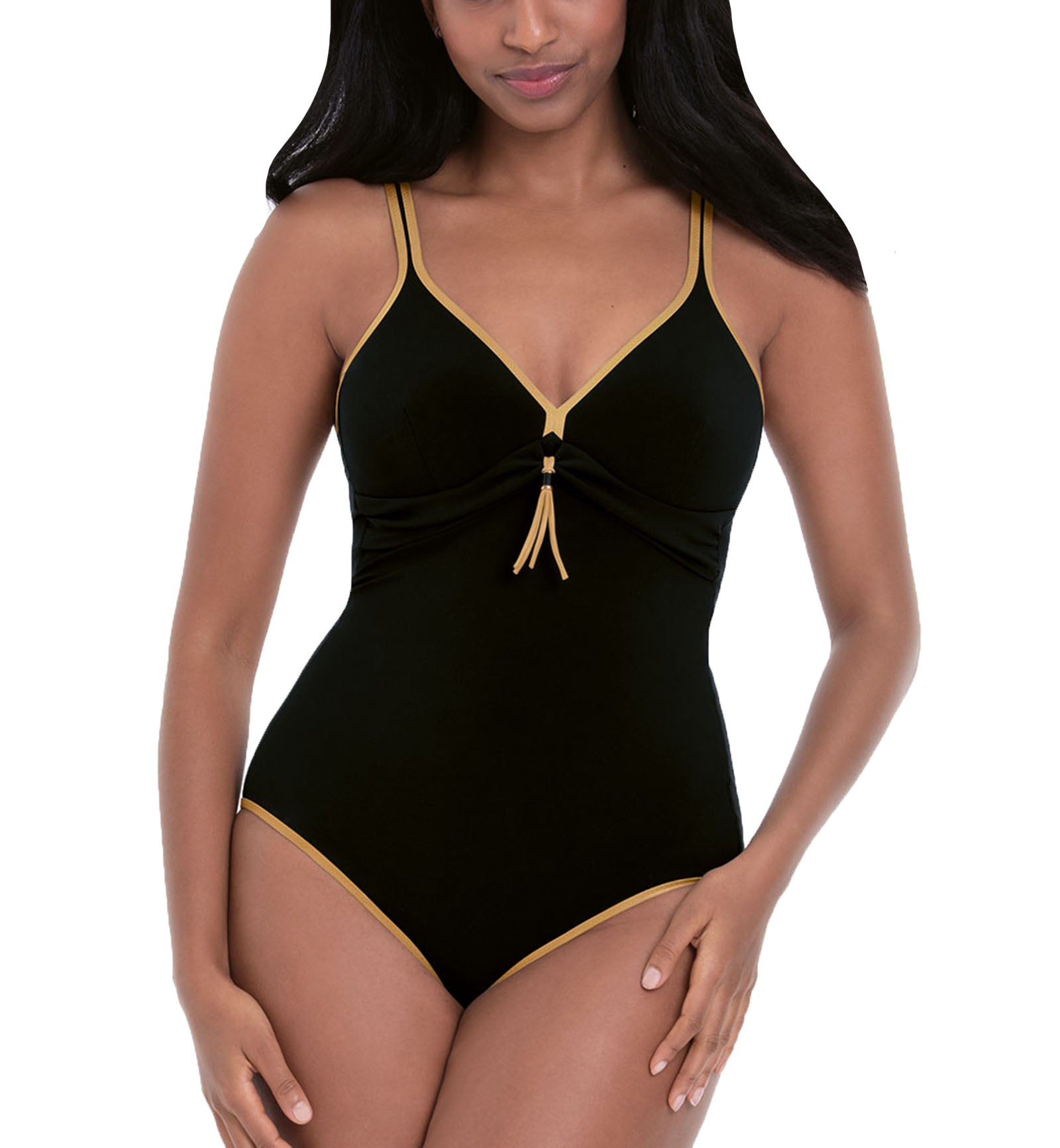 Anita Trendy Giraffe Jolina Spacer Cup One Piece Swimsuit (7277),32D,Black - Black,32D