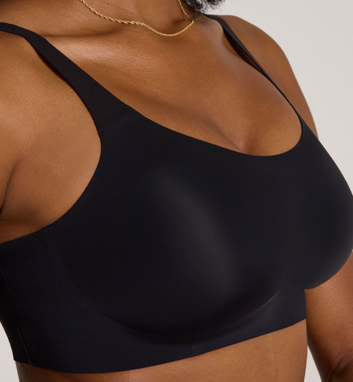 Evelyn & Bobbie STRUCTURED SCOOP Bralette (1801),Small,Black - Black,Small