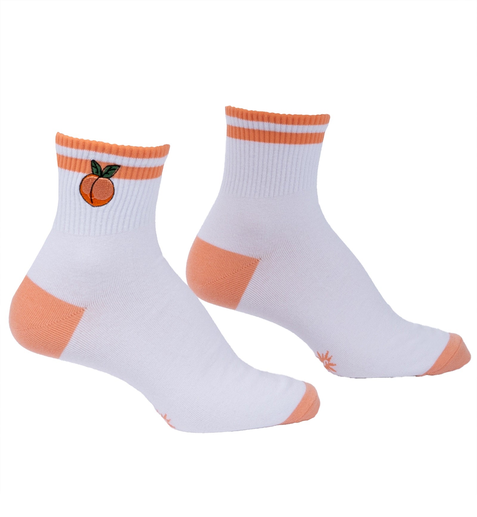 SOCK it to me Quarter Crew Socks (E0018),Where My Peaches At - Where My Peaches At,One Size