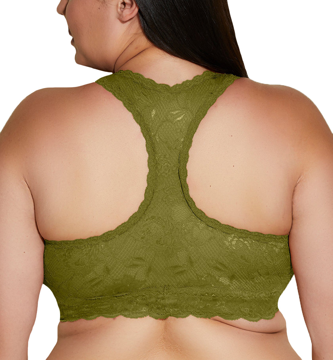 Cosabella Never Say Never Ultra CURVY Racie Racerback Bralette (NEVER1353),XS,Aloe - Aloe,XS