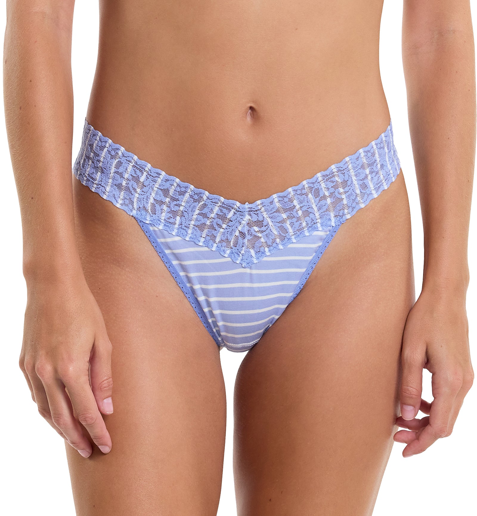 Hanky Panky Printed Cotton Original Rise Thong (PR891801),Down The Line - Down The Line,One Size