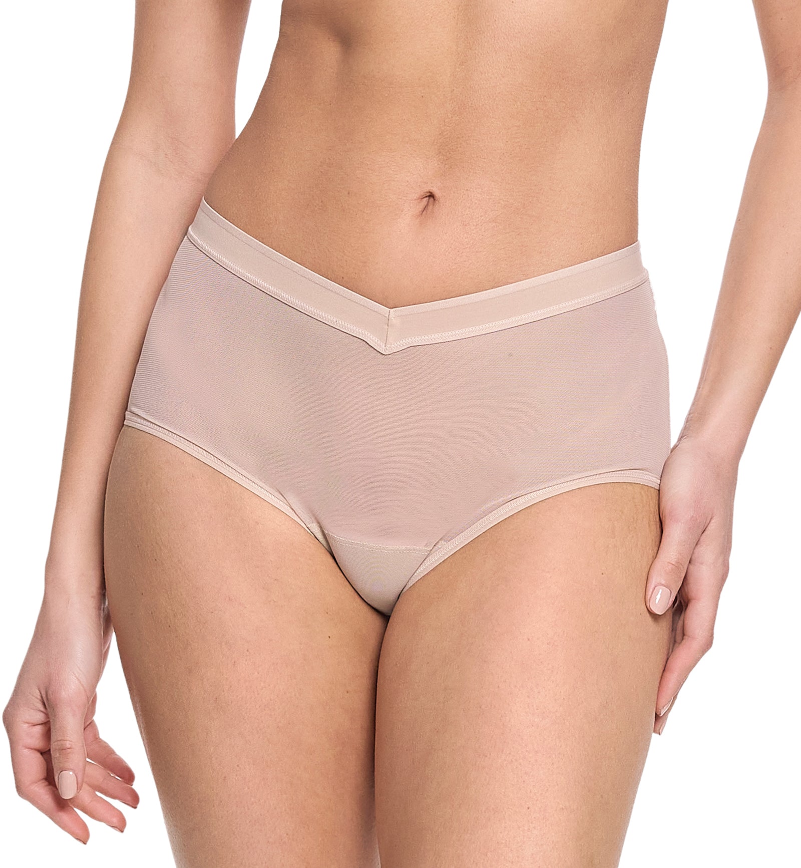 Hanky Panky Mesh Boyshort (7M1274),XS,Chai - Chai,XS