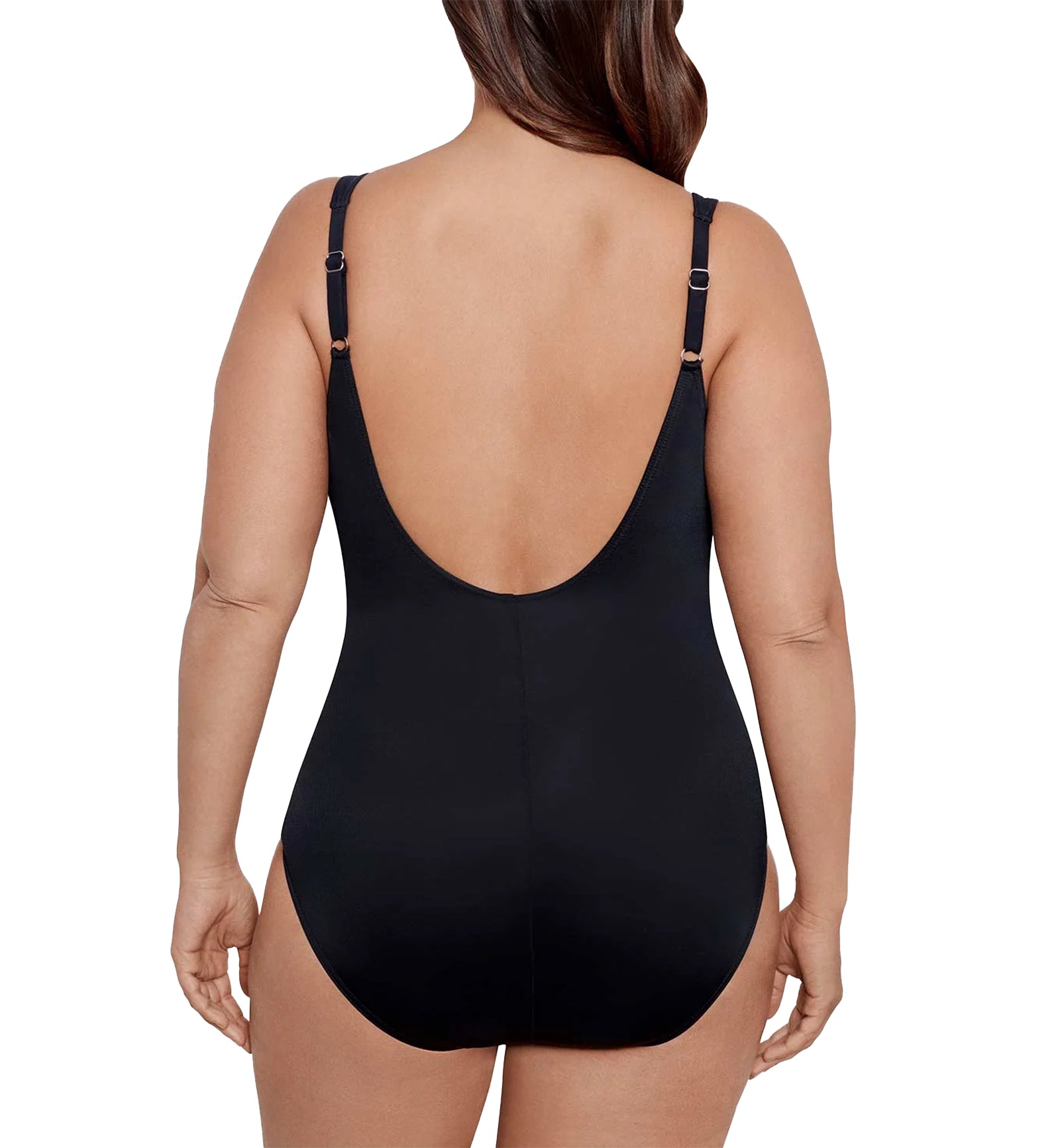 Miraclesuit Sanibel Plus Size Underwire One Piece Swimsuit (6518963W),16,Black - Black,16W
