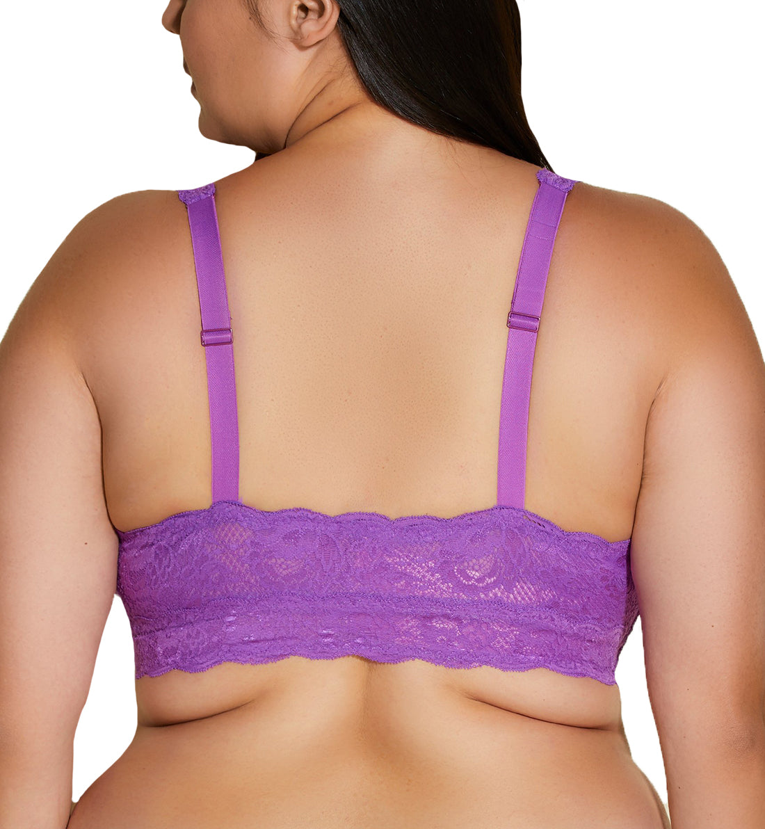 Cosabella NSN Ultra CURVY Plungie Longline Bralette (NEVER1388),M,Cyclamen - Cyclamen,Medium