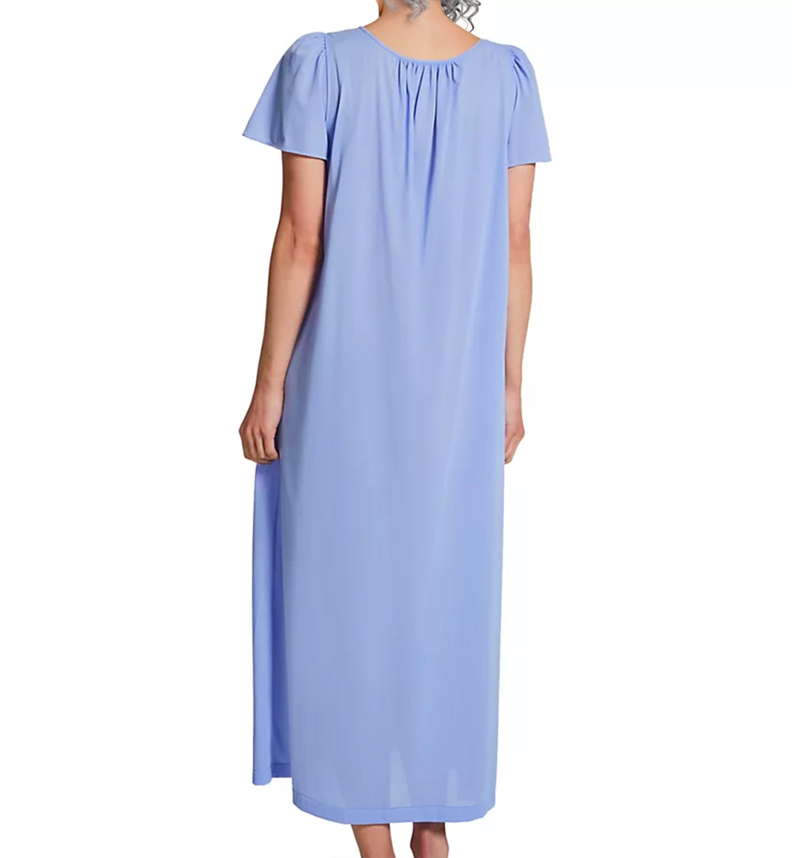 Shadowline Petals Flutter Sleeve Long Nightgown (32280),S,Lilac - Lilac,Small