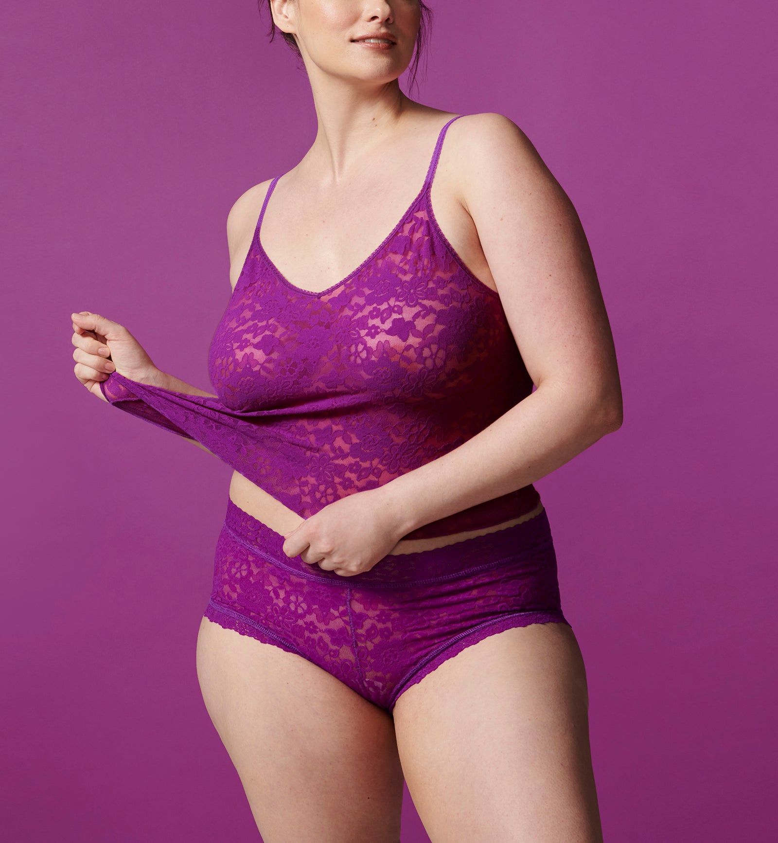 Hanky Panky Daily Lace Camisole PLUS (774731X),3X,Aster Garland - Aster Garland,3X