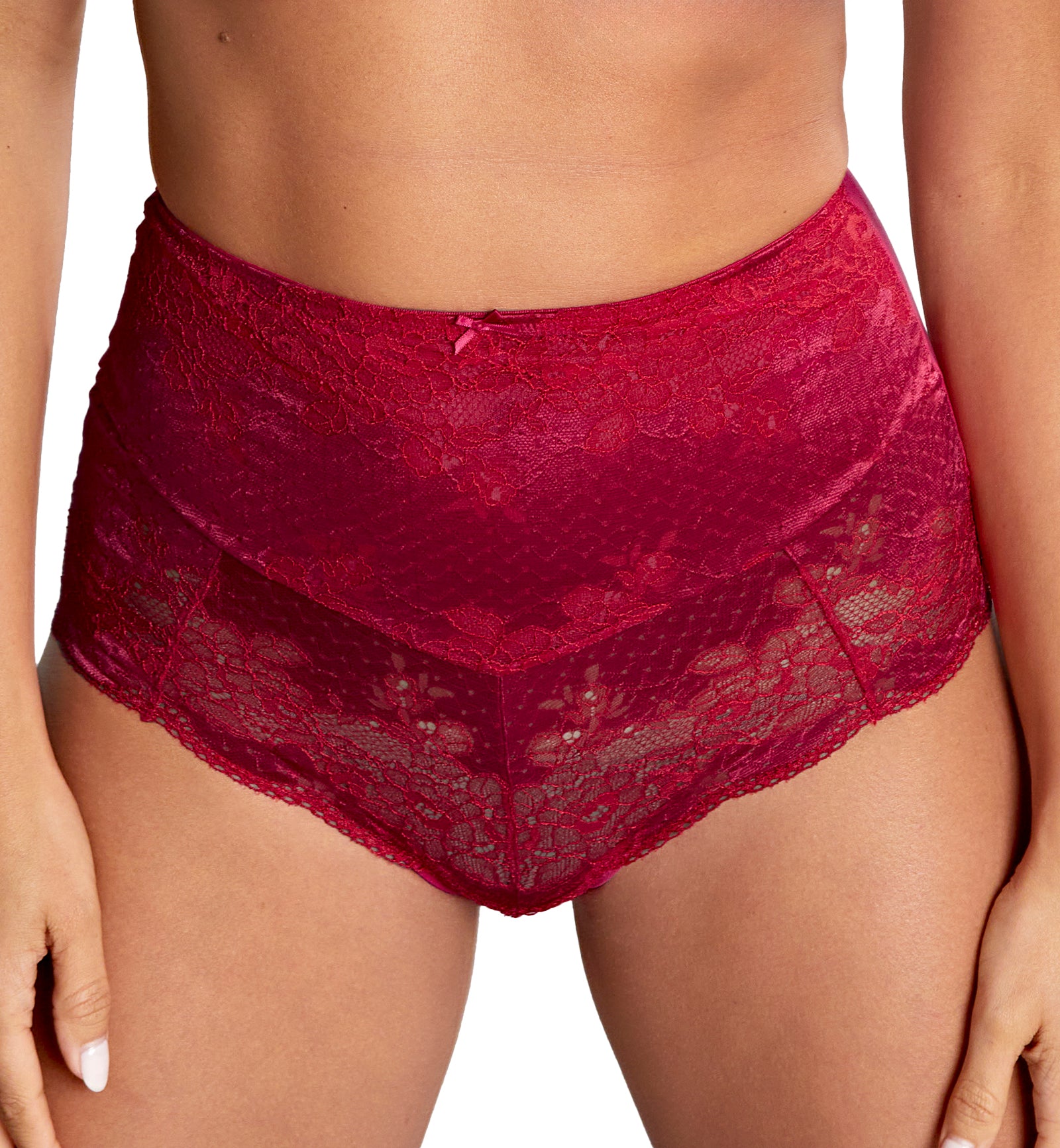 Panache Clara High Waist Brief (7254),Medium,Orchid/Red - Orchid/Red,Medium