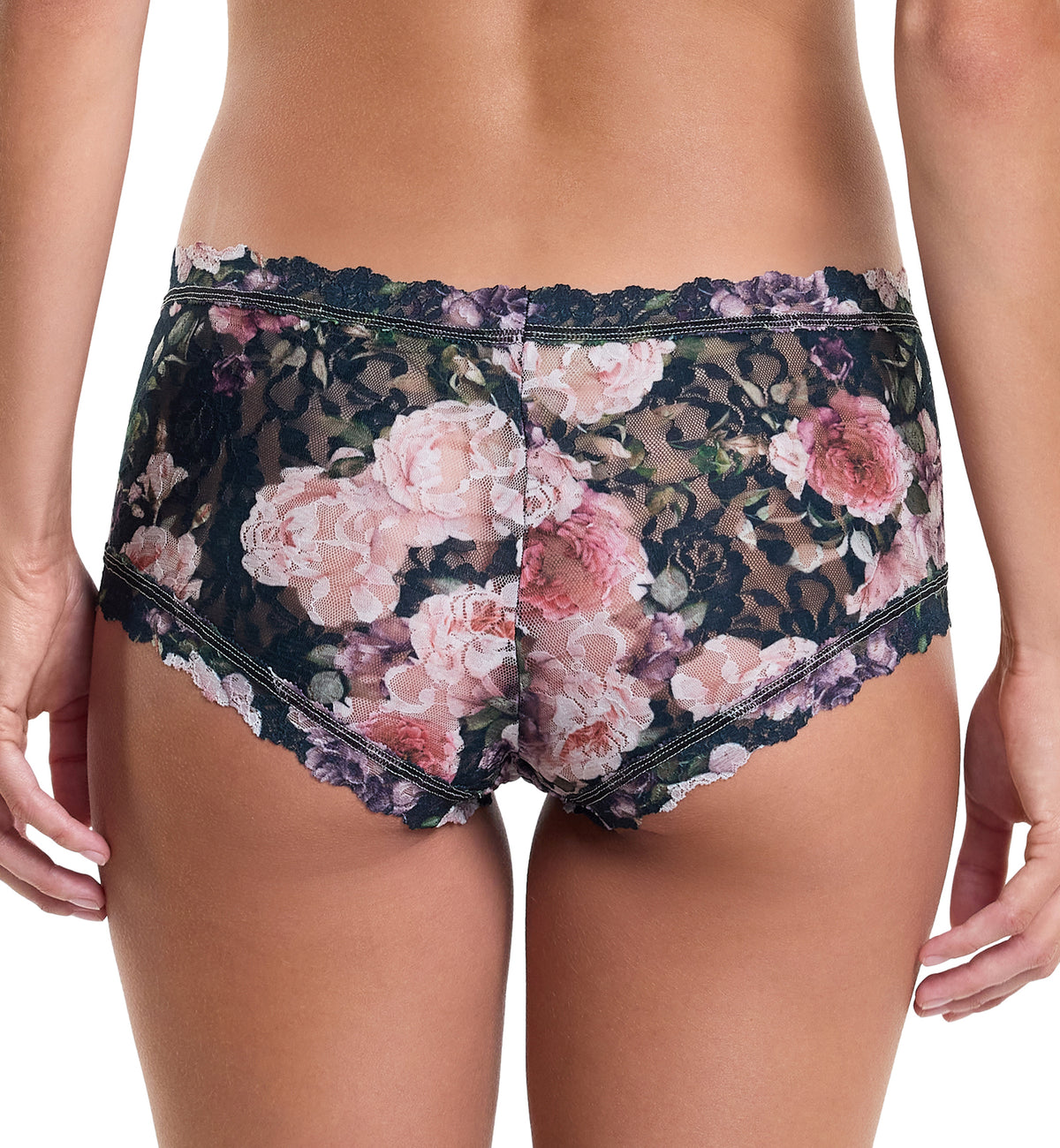 Hanky Panky Signature Lace Printed Boyshort (PR4812P),XS,Romantique - Romantique,XS