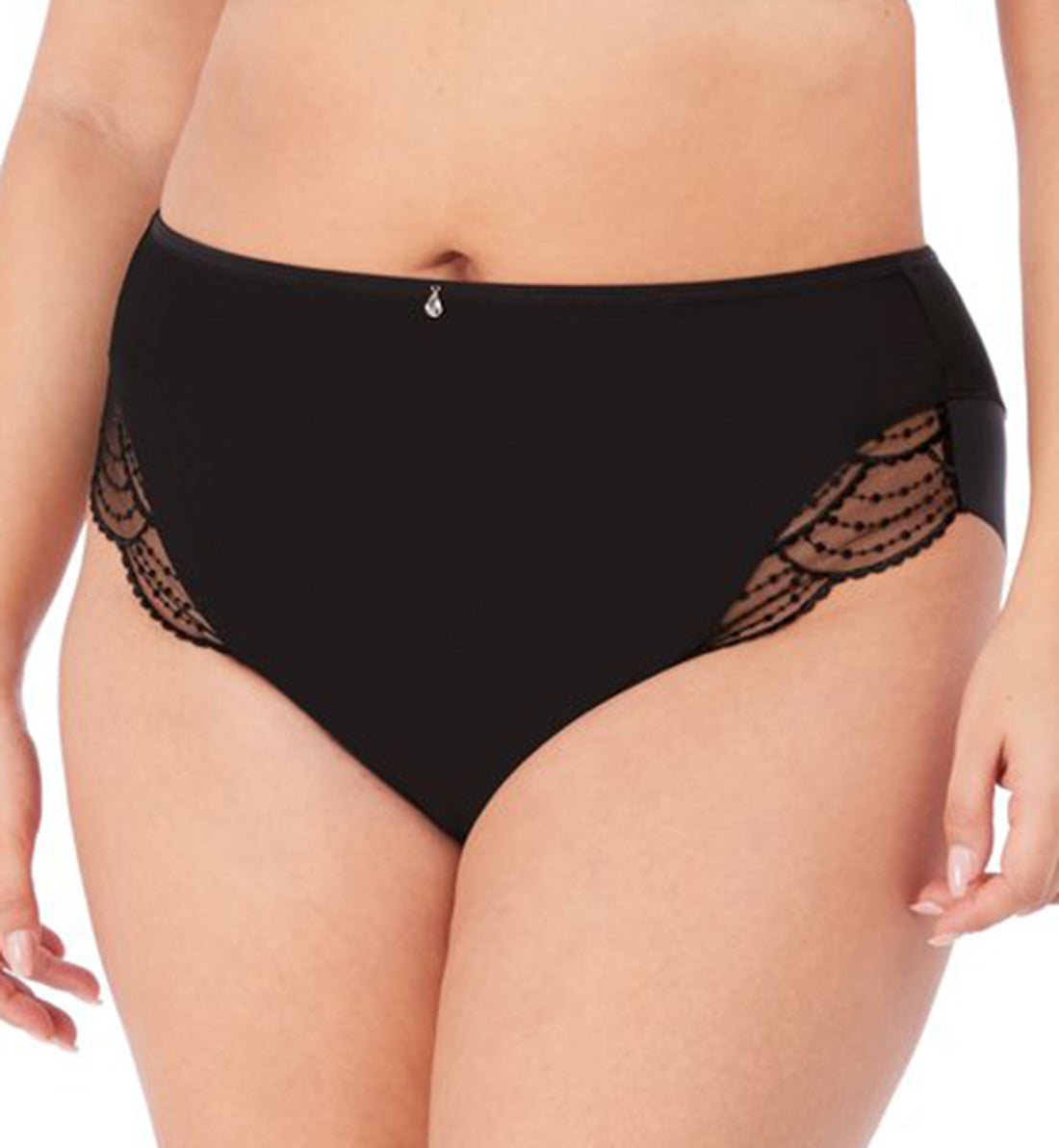 Elomi Priya Matching Full Brief Panty (4555),Medium,Black - Black,Medium