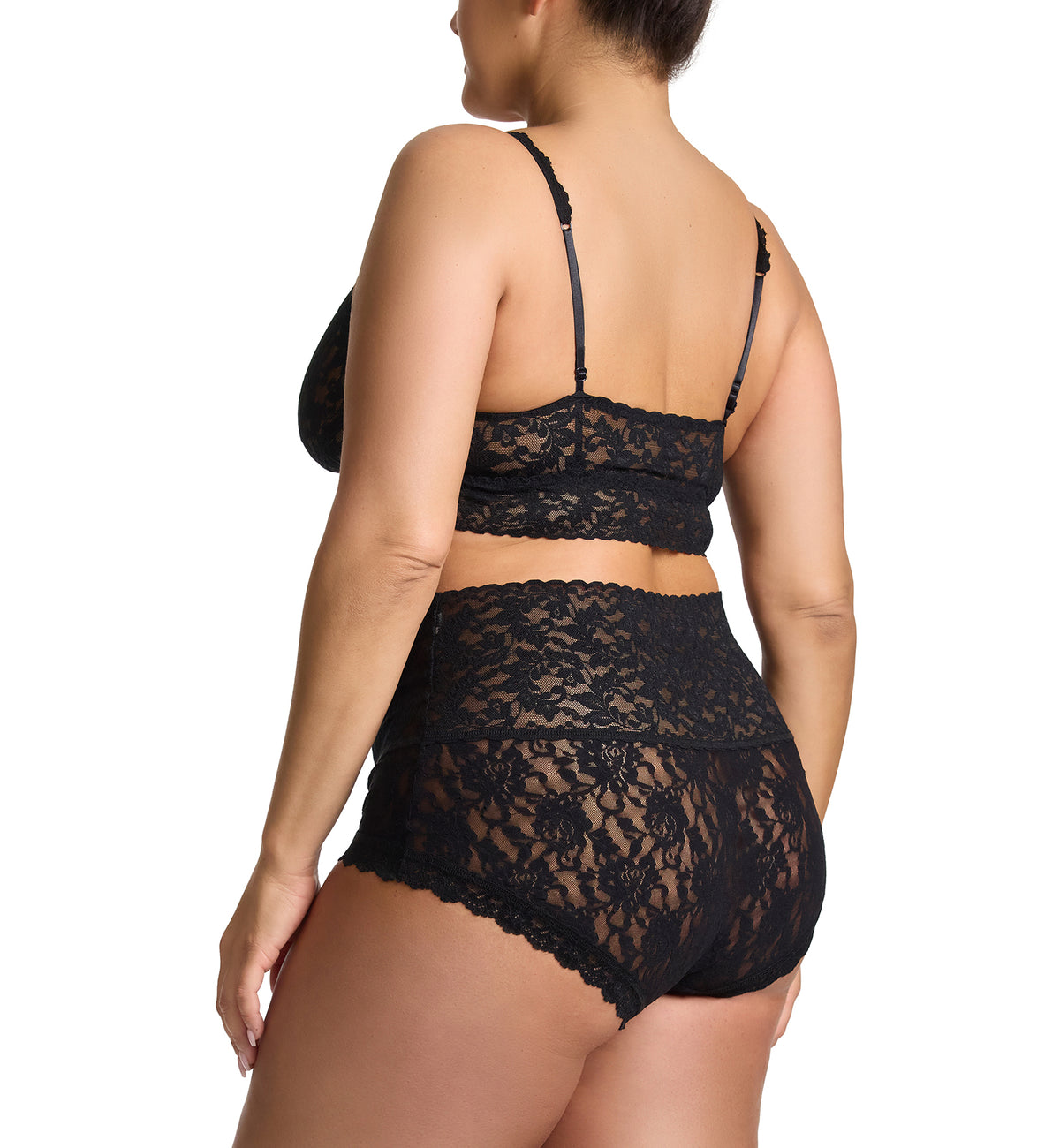 Hanky Panky Signature Lace PLUS Retro Boyshort (9K1204X),1X,Black - Black,1X