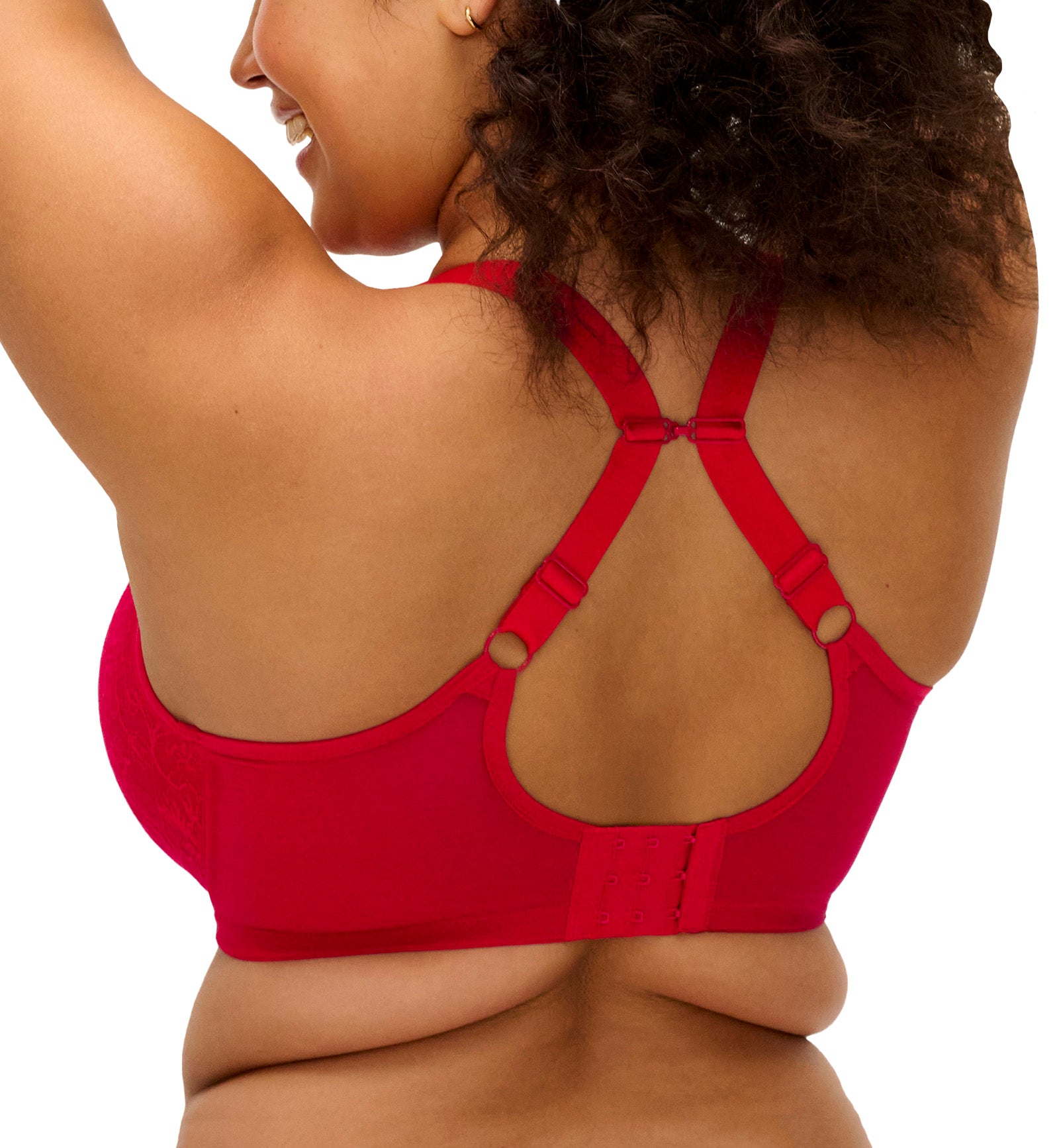 Elomi Brianna Padded Half Cup Underwire Bra (8081),32GG,Haute Red - Haute Red,32GG