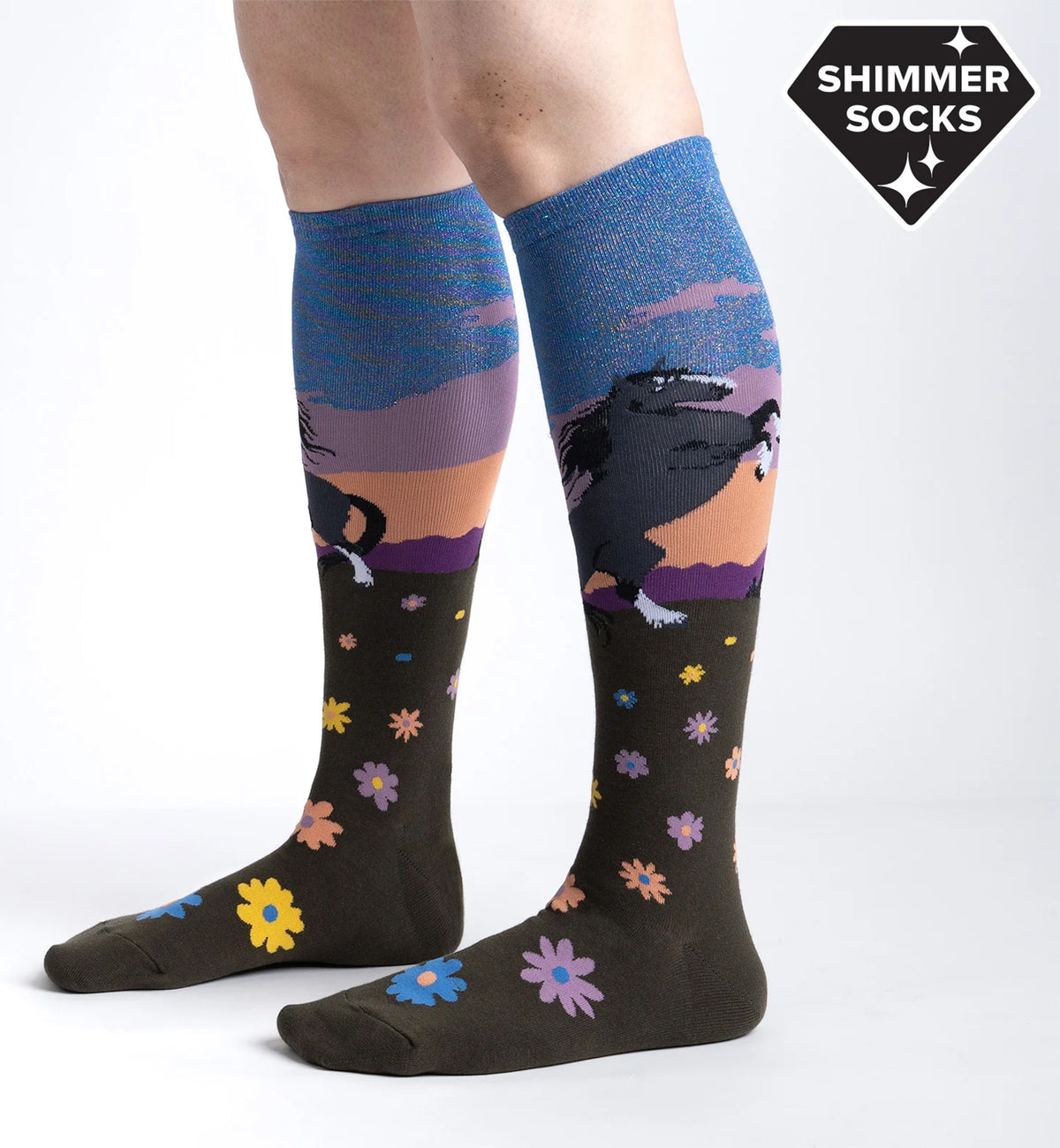 SOCK it to me Unisex Knee High Socks (F0630),Black Beauty - Black Beauty,One Size