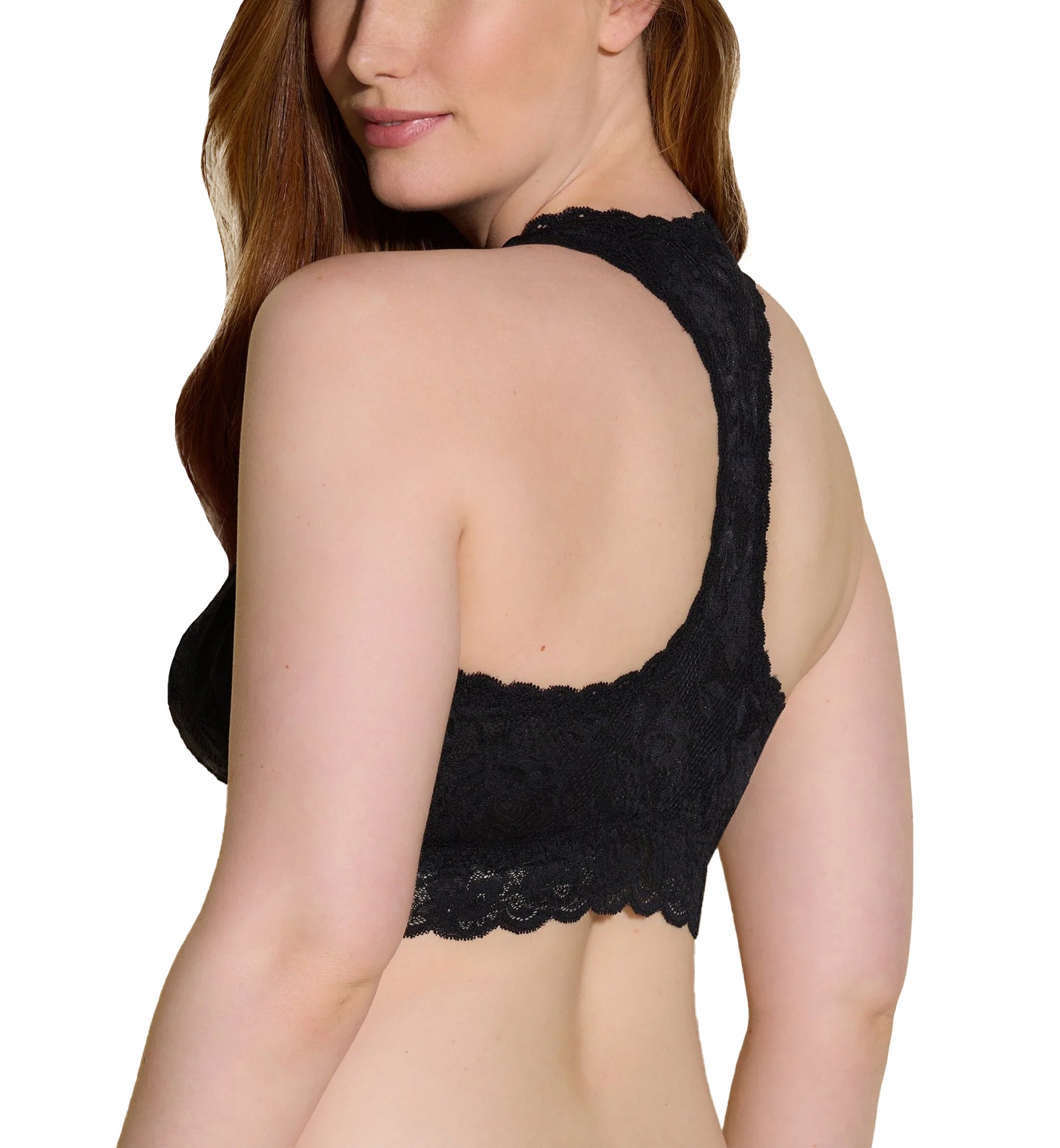 Cosabella Never Say Never Curvy Valeria Pocket Racer Bralette (NEVER1364),XS,Black - Black,XS