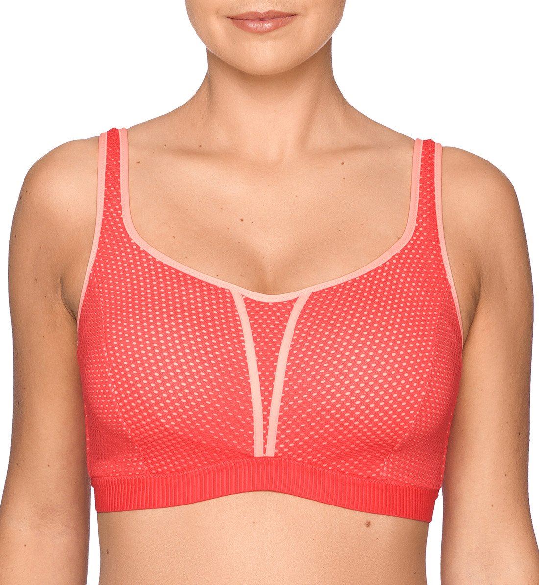 PrimaDonna Sport The Mesh Non-Padded Underwire Sports Bra (600-0210),42D,Sparkling Pink - Sparkling Pink,42D