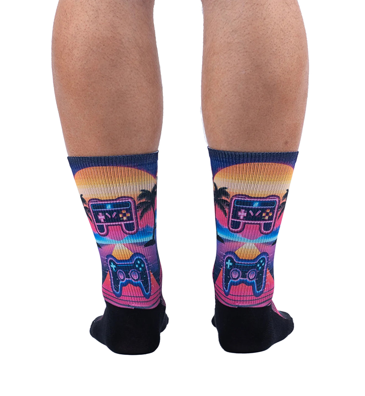 SOCK it to me Athletic Printed Performance Crew Socks (AP0017),Press Start - Press Start,One Size
