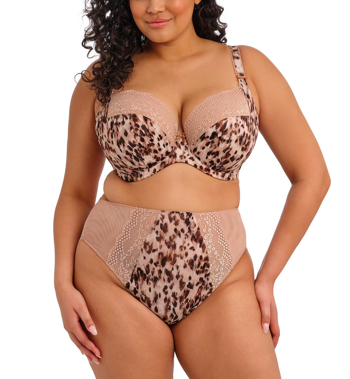 Elomi Lucie Matching High Leg Brief (4498),Small,Wildcat - Wildcat,Small