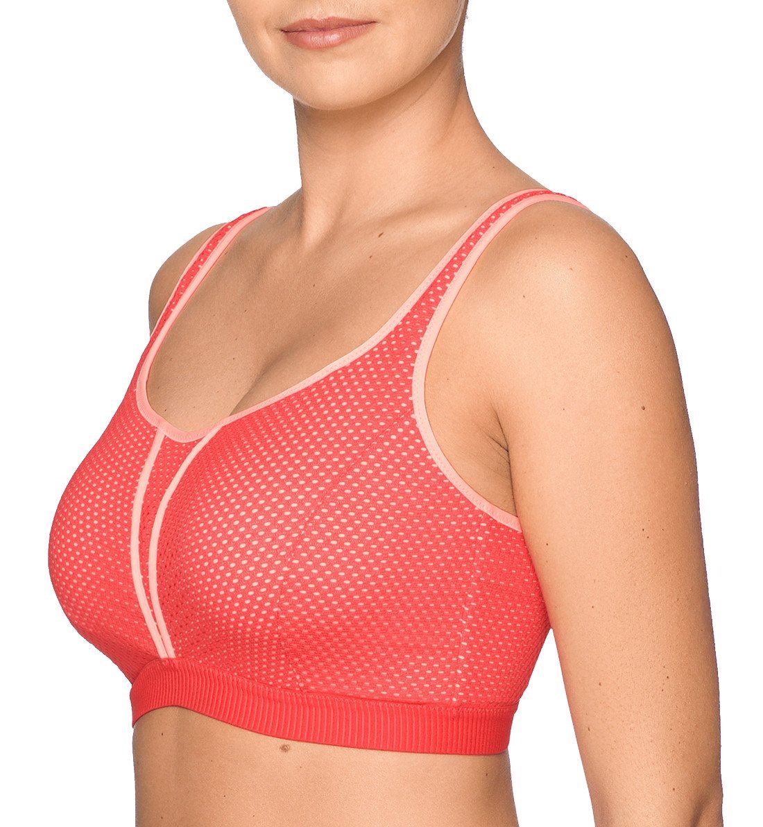 PrimaDonna Sport The Mesh Non-Padded Underwire Sports Bra (600-0210),42D,Sparkling Pink - Sparkling Pink,42D
