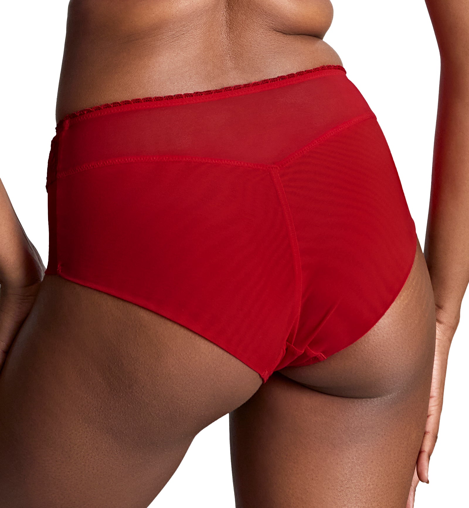 Panache Tango Lace Deep Brief (10962),XS,Scarlet - Scarlet,XS