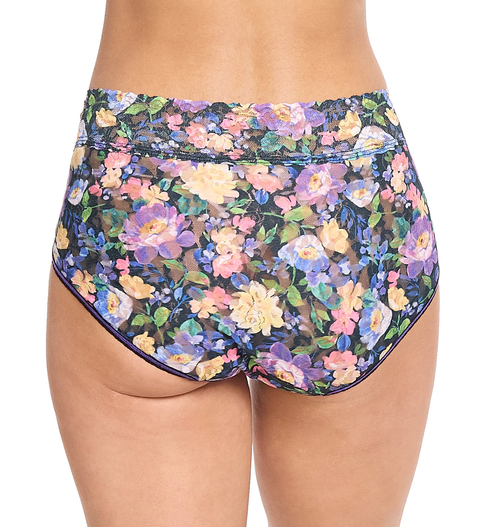 Hanky Panky Signature Lace Printed French Brief (PR461),Small,Dream Garden - Dream Garden,Small