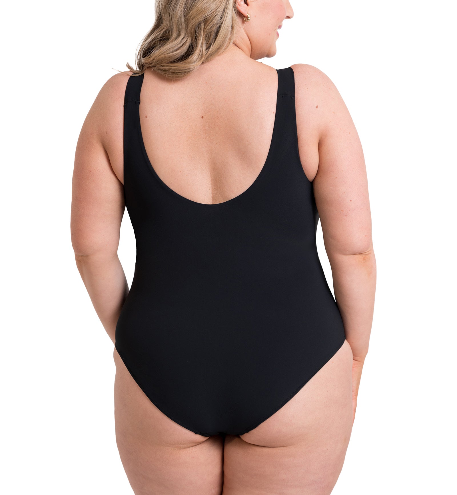 Curvy Kate Deep Dive Non-Wired Swimsuit (CS028606),30DD/E,Black - Black,30DD/E