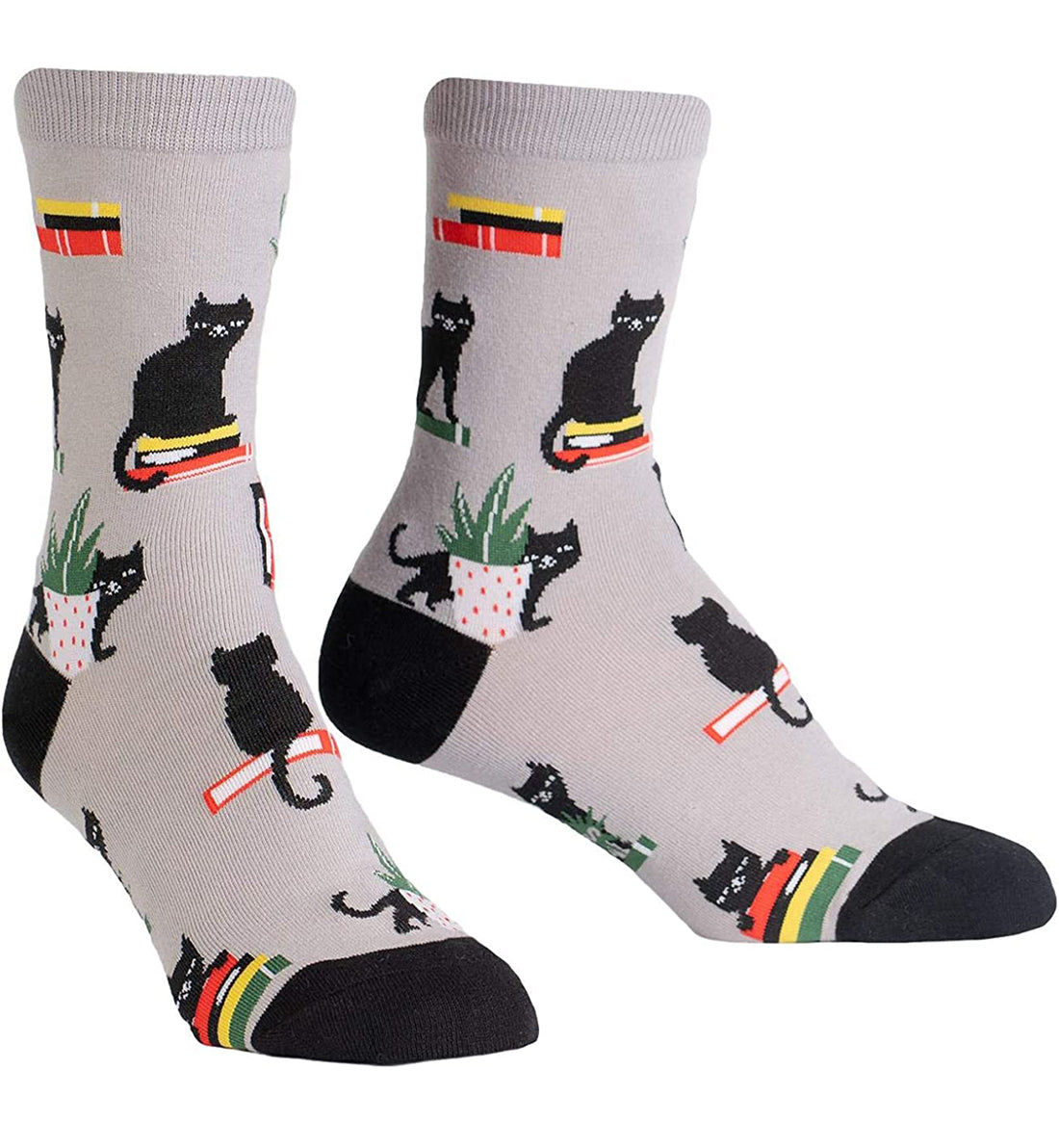 SOCK it to me Women's Crew Socks (w0325),Booked For Meow - Booked For Meow,One Size