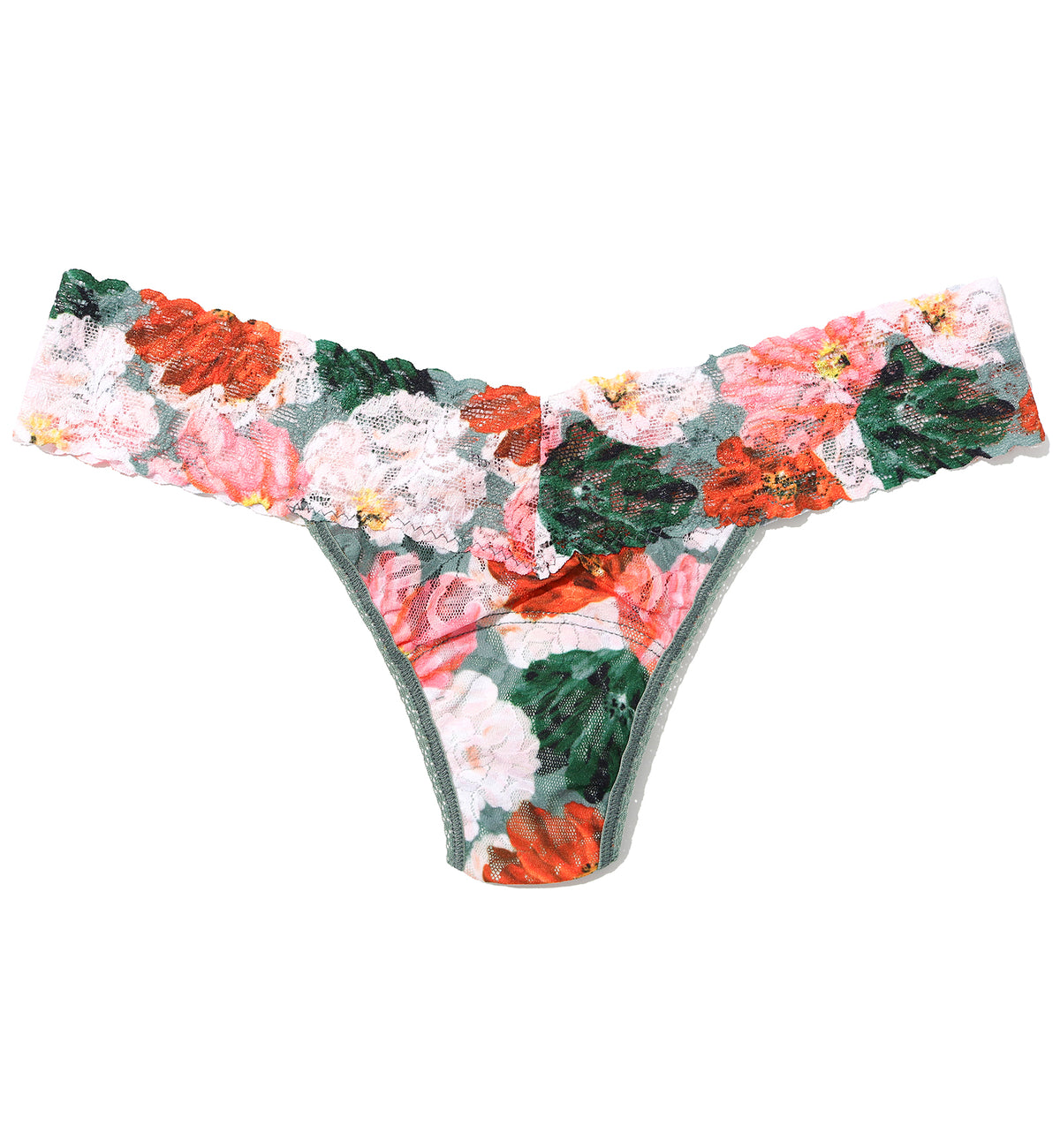 Hanky Panky Signature Lace Printed Low Rise Thong (PR4911P),Paint Me Like - Paint Me Like,One Size