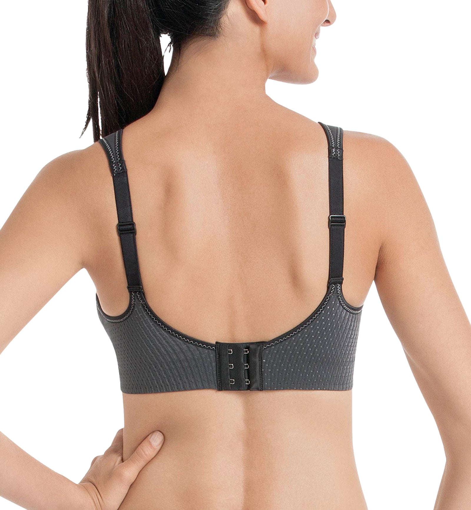 Anita Active Air Control Delta Pad Sports Bra (5544),30AA,Anthracite - Anthracite,30AA