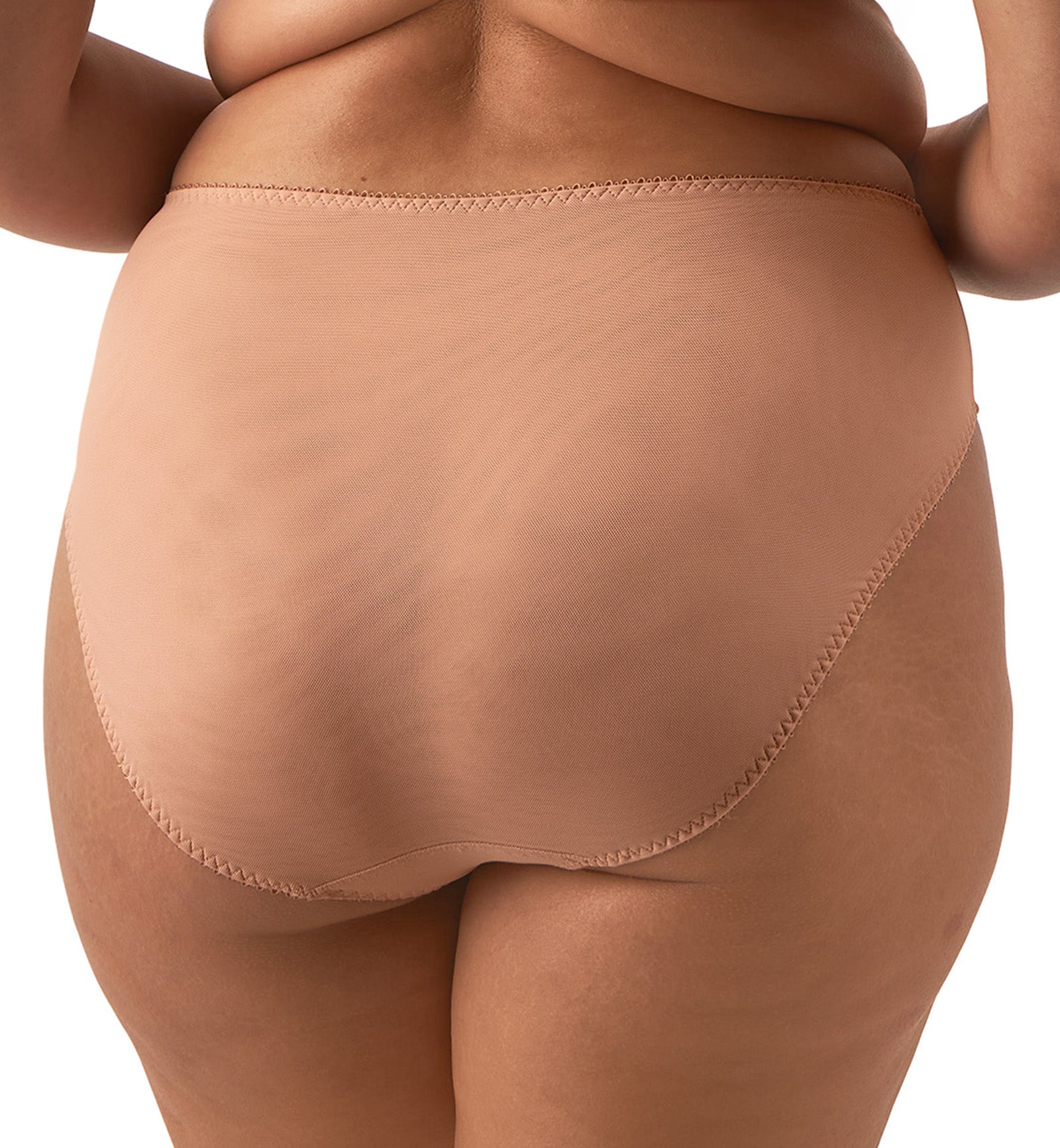 Elomi Zarla High Leg Brief Panty (302553),Medium,Cafe Au Lait - Cafe Au Lait,Medium