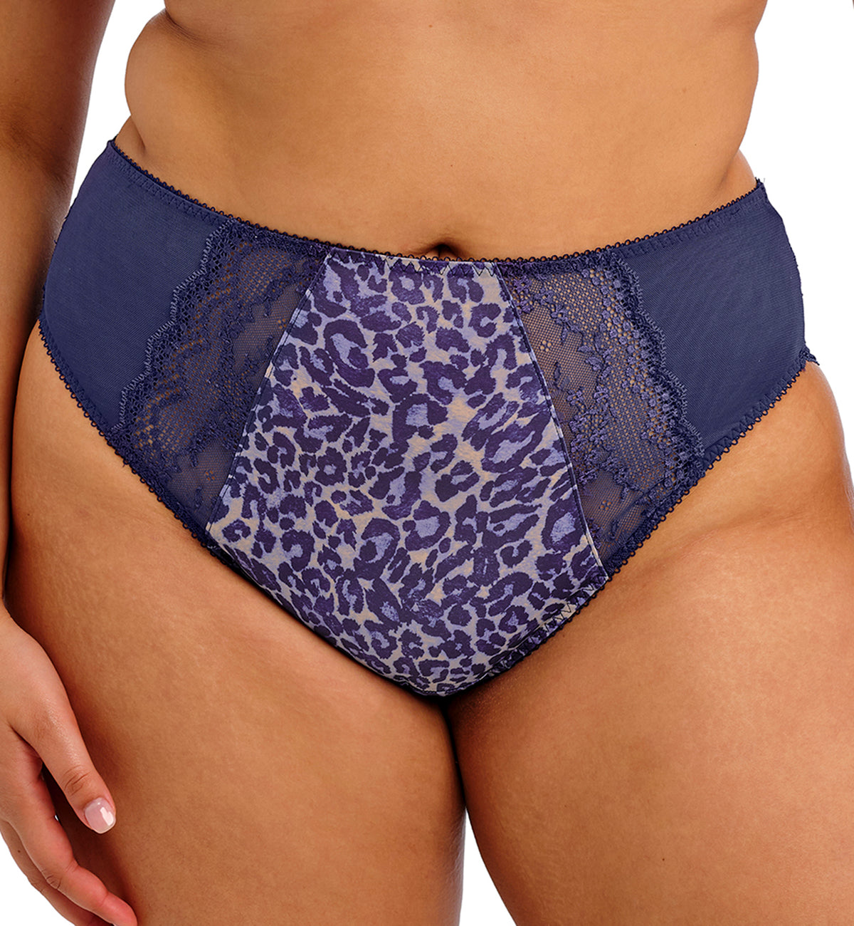 Elomi Lucie Matching High Leg Brief (4498),Medium,Midnight - Midnight,Medium