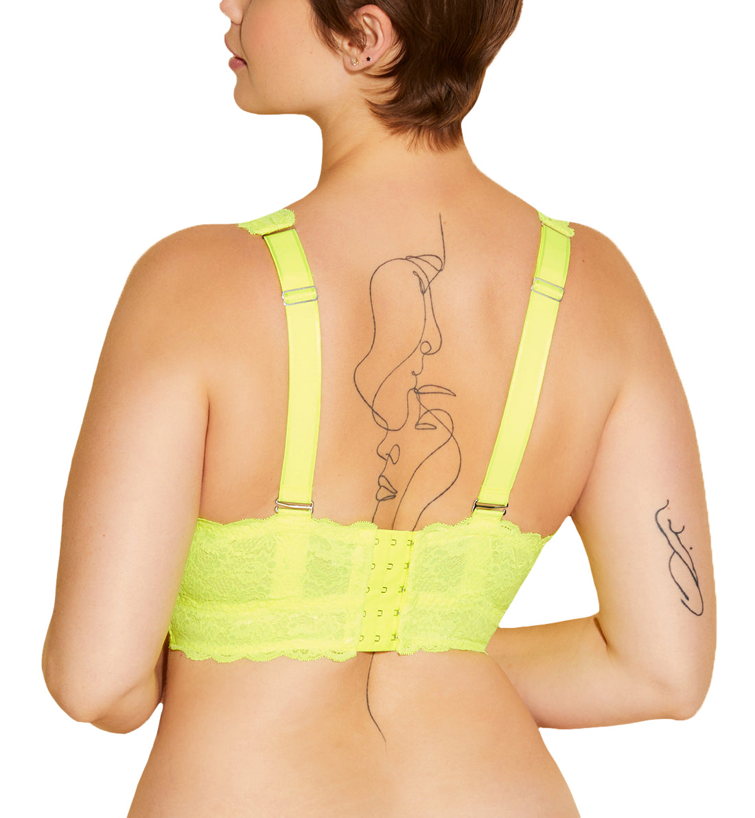 Cosabella NSN SUPER CURVY Plungie Longline Bralette (NEVER1389),XS,Neon Yellow - Neon Yellow,XS