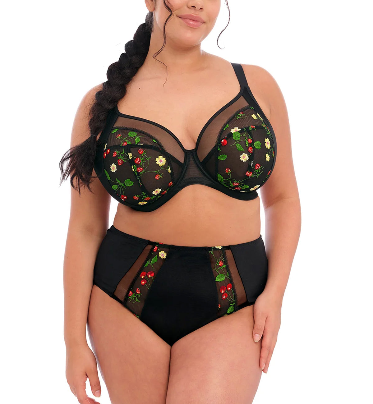 Elomi Samira Full Panty Brief (300951),Large,Black - Black,Large