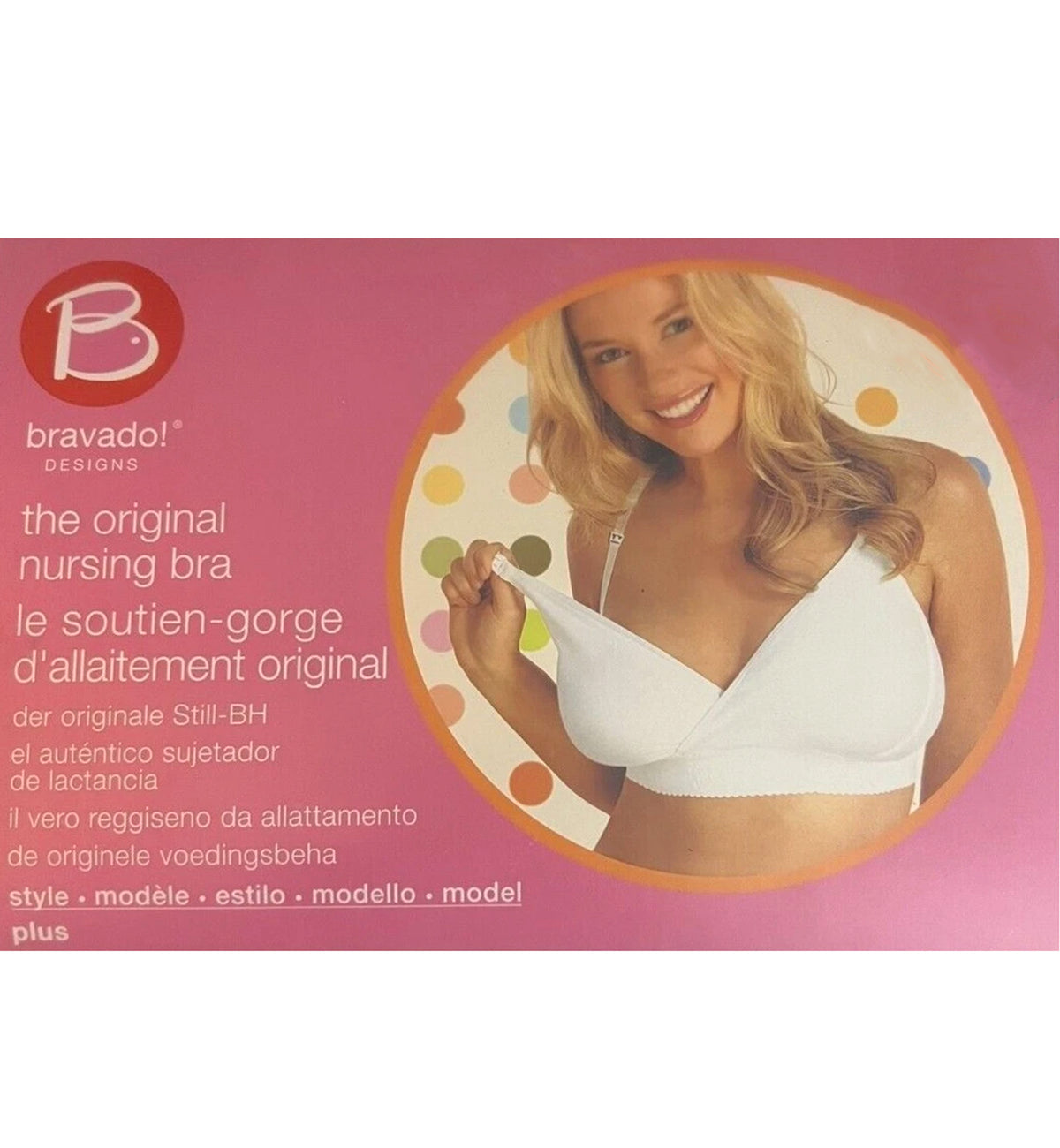 BRAVADO! The Original Wire-Free Nursing Bra Plus (1012),Small,White - White,Small
