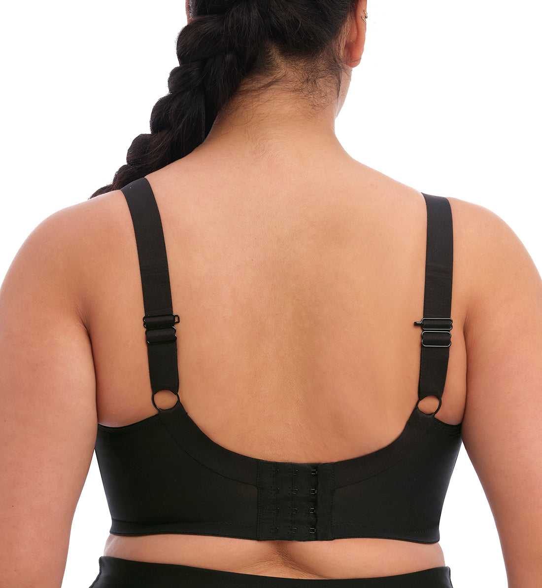 Elomi Energise J-Hook Underwire Sports Bra (8041),32GG,Black - Black,32GG