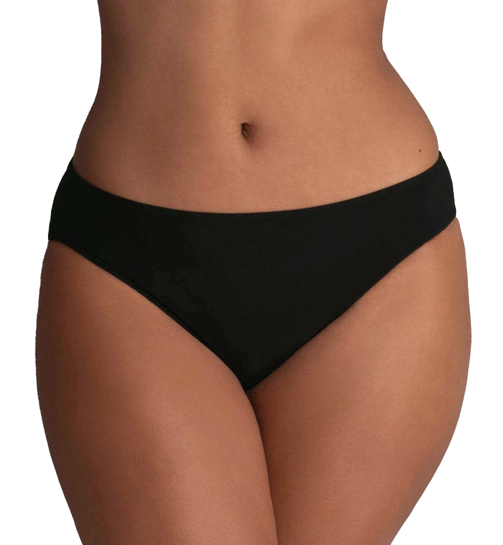 Rosa Faia Mix & Match Casual Bikini Bottom (8706-0),XS,Black - Black,XS