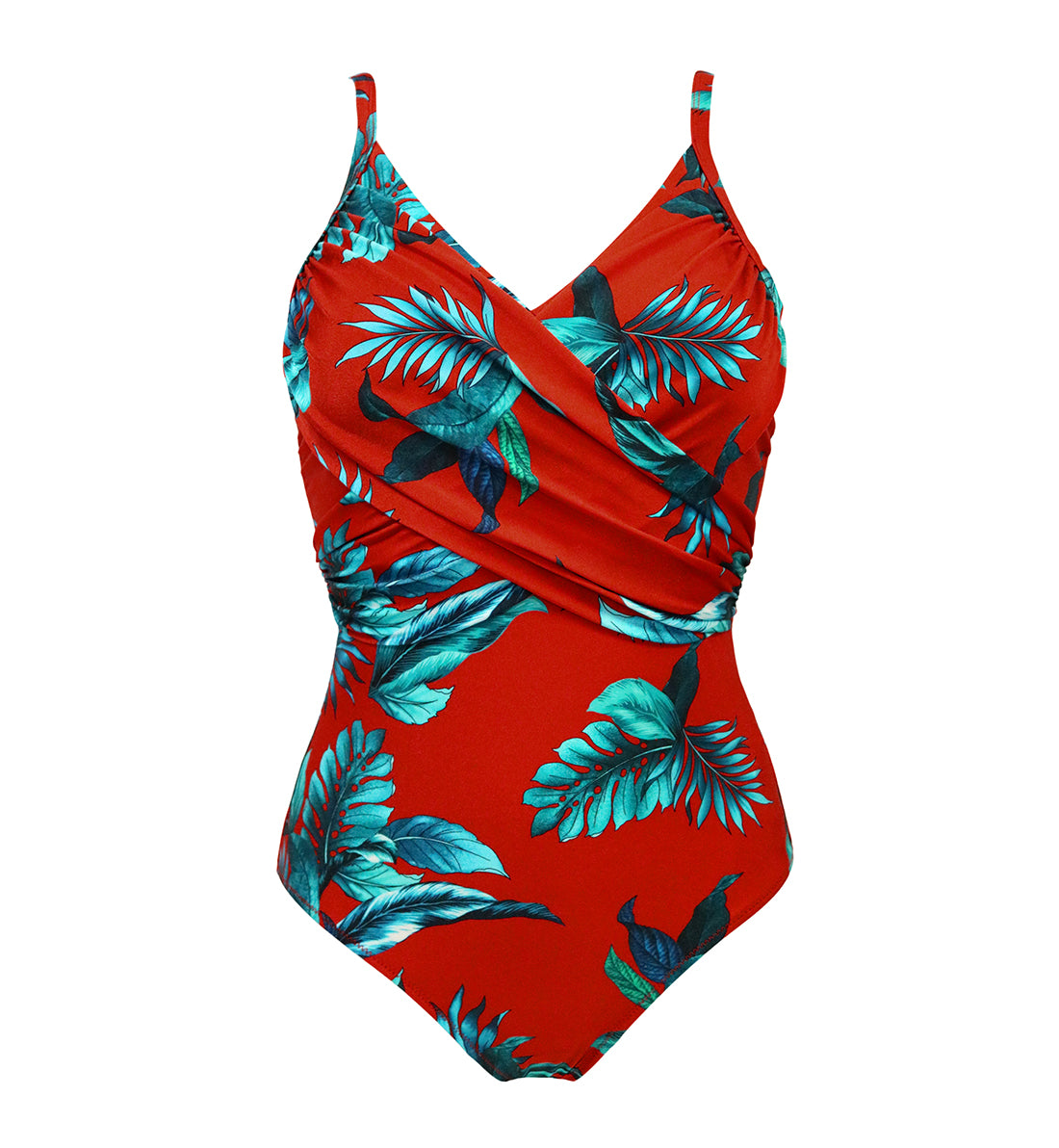 Pour Moi Paradiso Control Swimsuit (17506),Small,Red - Red,Small