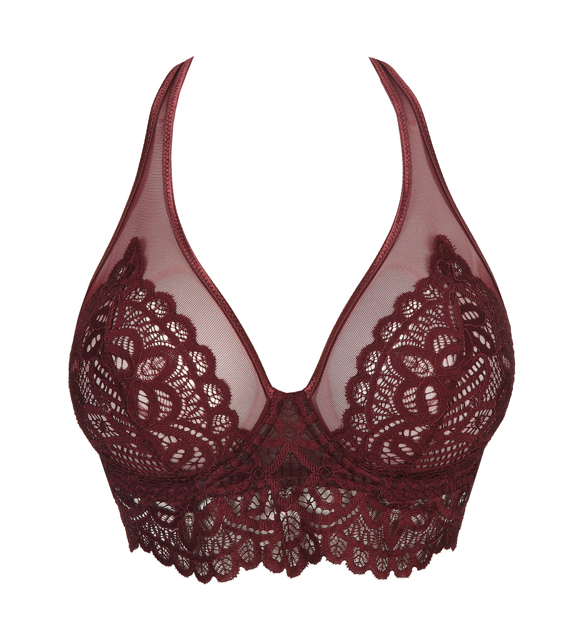 PrimaDonna Twist First Night Triangle Underwire Bra (0141886),32D,Merlot - Merlot,32D