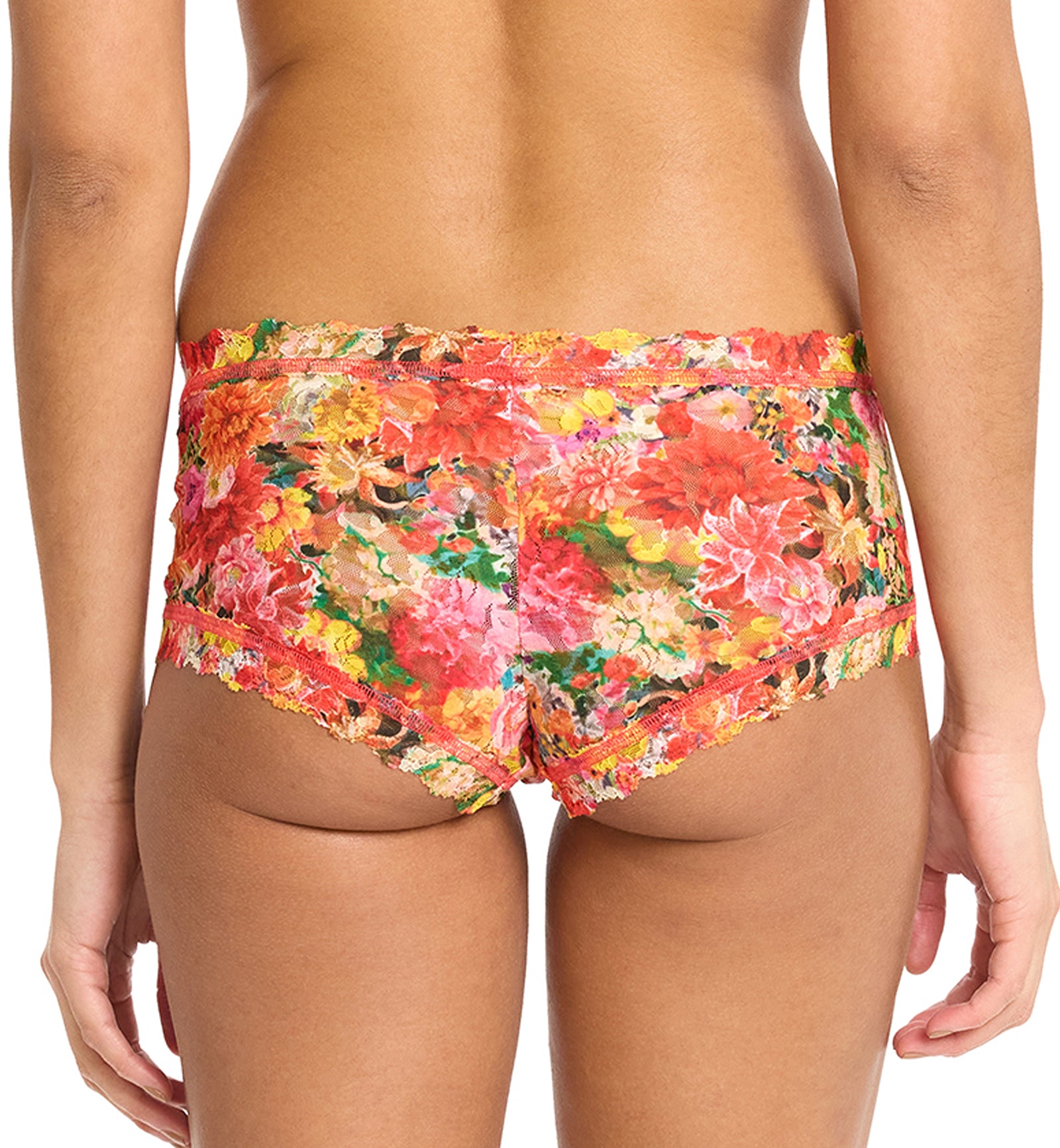 Hanky Panky Signature Lace Printed Boyshort (PR4812P),XS,Floramania - Floramania,XS