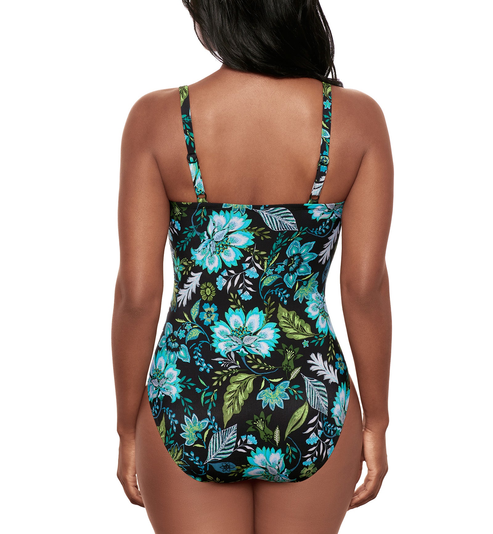 Miraclesuit Florica Kara Underwire One Piece Swimsuit (6566193),10,Black/Multi - Black/Multi,10