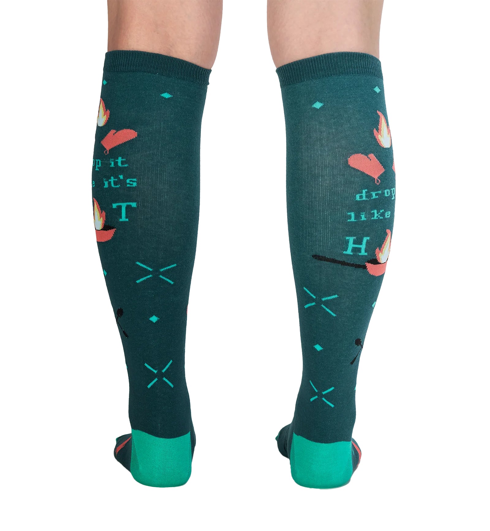 SOCK it to me Unisex Knee High Socks (F0634),Drop It Like It's Hot - Drop It Like It's Hot,One Size