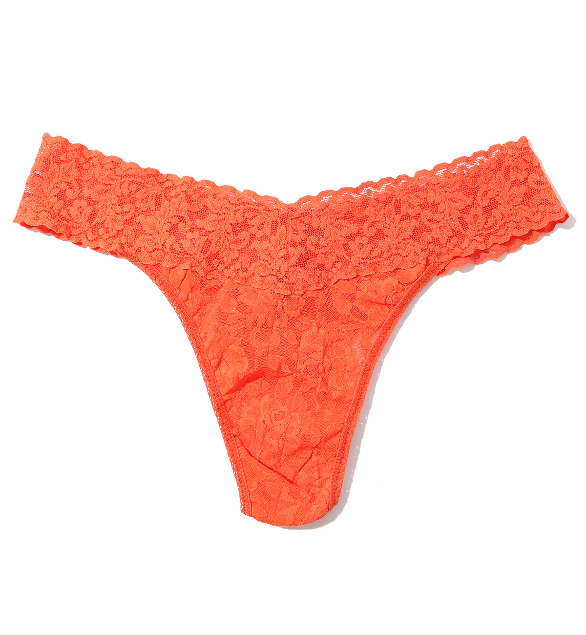Hanky Panky Signature Lace Original Rise Thong (4811P),Orange Sparkle - Orange Sparkle,One Size