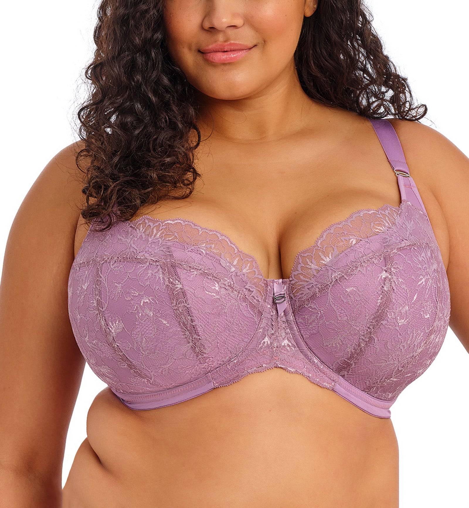 Elomi Brianna Padded Half Cup Underwire Bra (8081),32GG,Heather - Heather,32GG