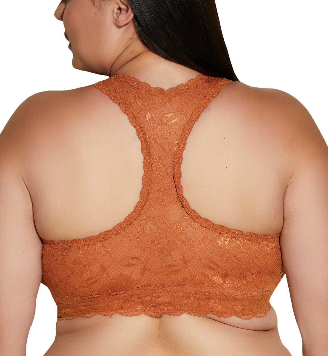 Cosabella Never Say Never Ultra CURVY Racie Racerback Bralette (NEVER1353),XS,Dark Copper - Dark Copper,XS
