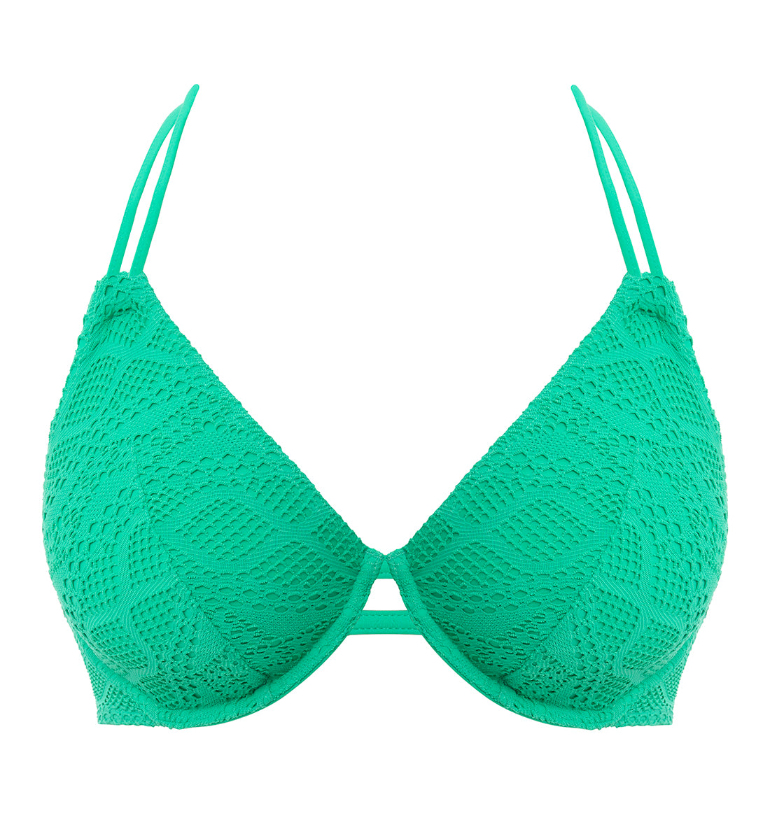Freya Sundance Bandless Underwire Halter Bikini Top (3971),30DD,Jade - Jade,30DD