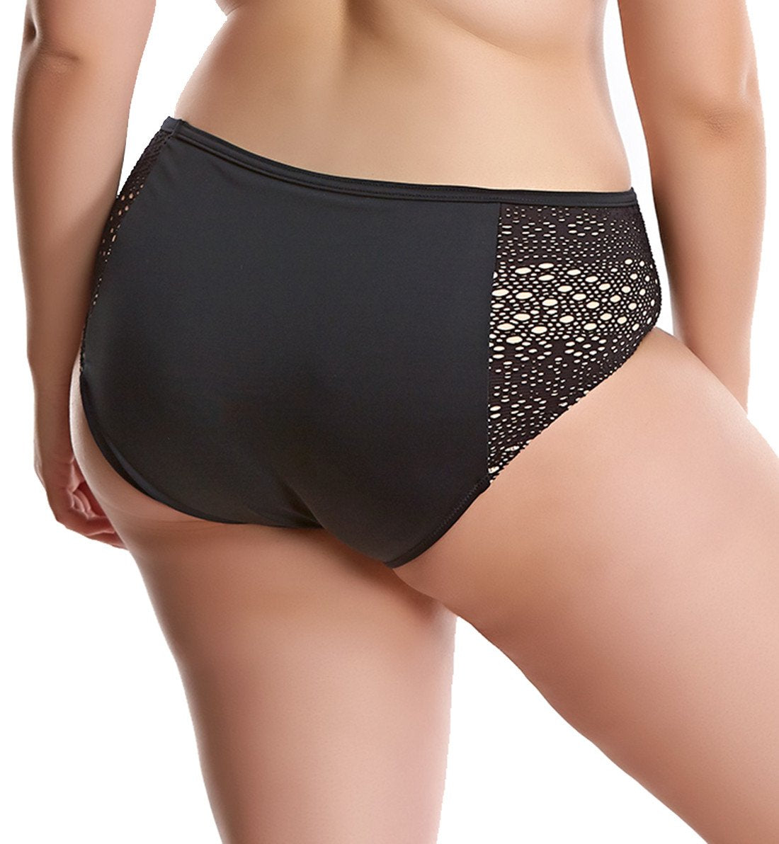 Elomi Indie Mid Rise Swim Brief (ES7534),22,Black - Black,22