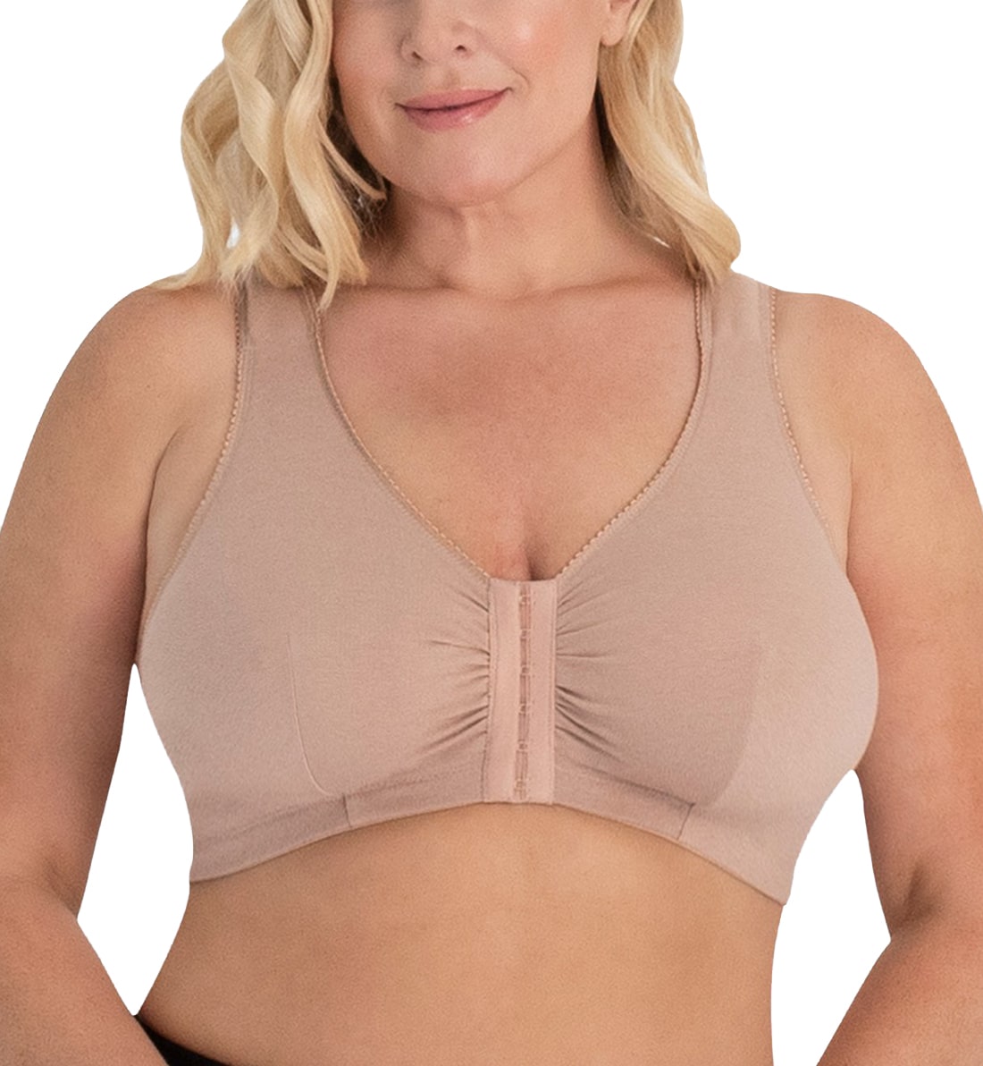 Leading Lady Meryl Cotton Front Closure Bra (110)- Warm Taupe - Breakout  Bras
