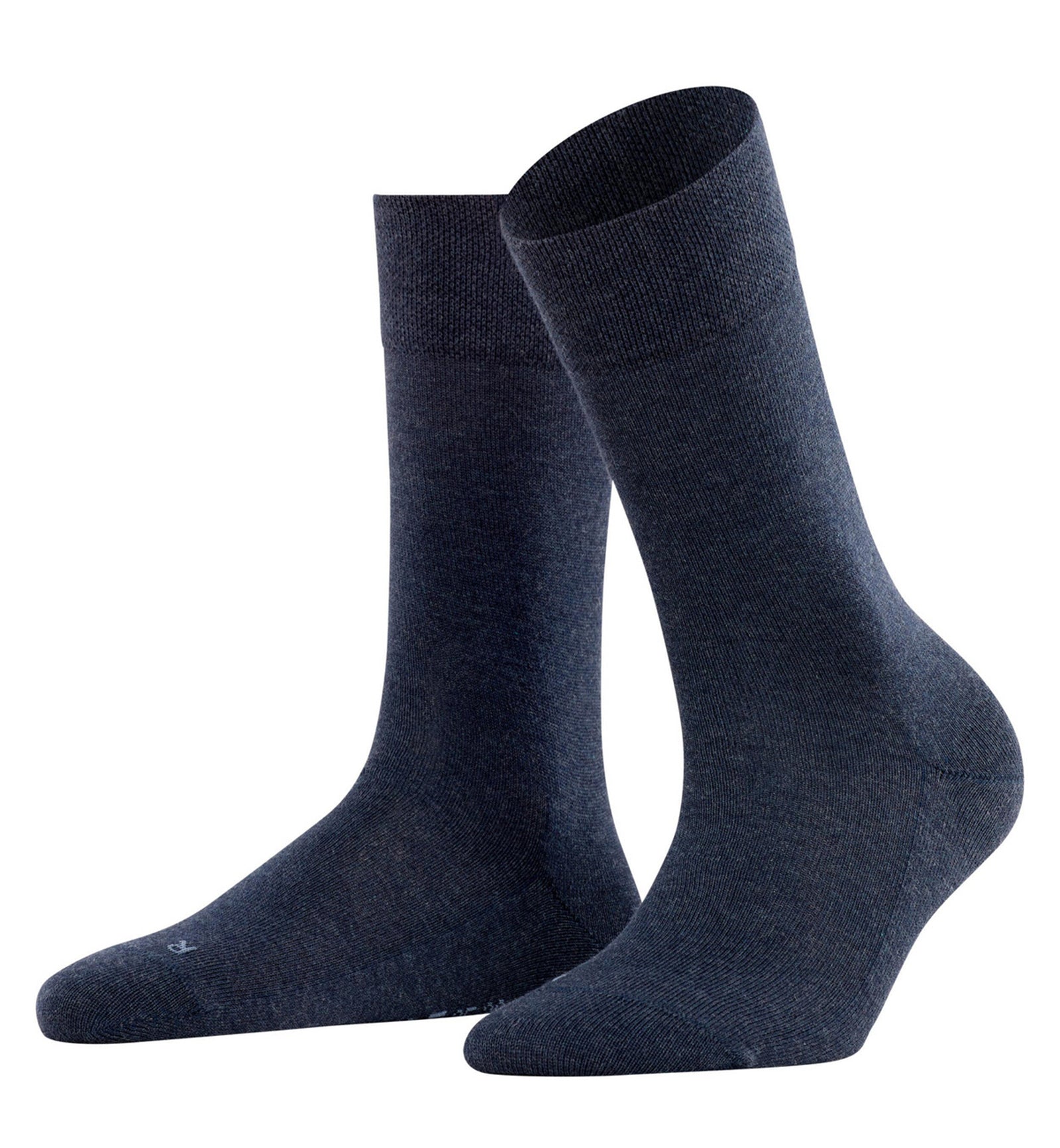 FALKE Sensitive London Crew Socks (46472),5/7.5,Navy Melange - Navy Melange,5/7.5