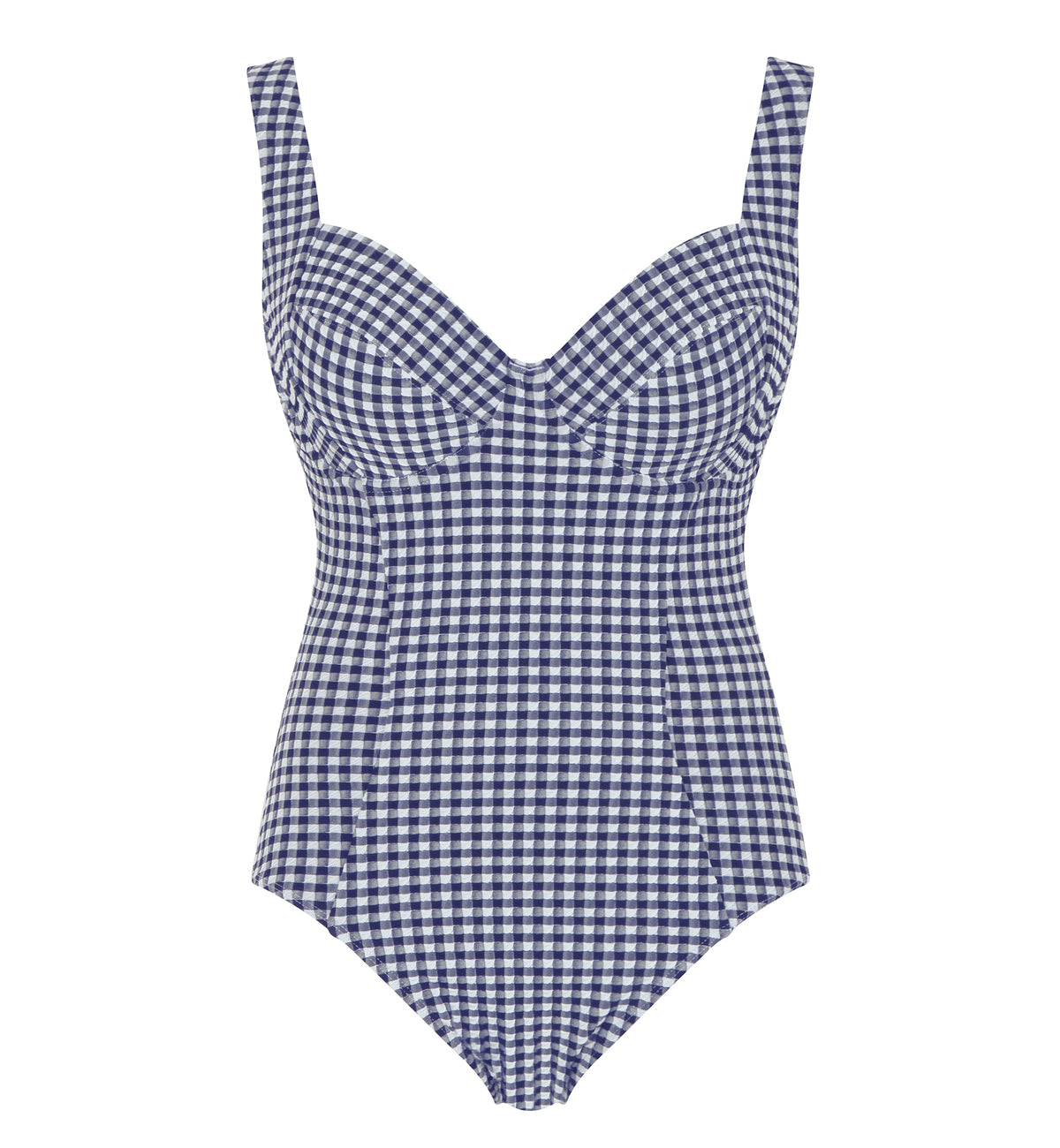 Panache Paloma Balcony Underwire Swimsuit (SW1720),30FF,Navy Gingham - Navy Gingham,30FF