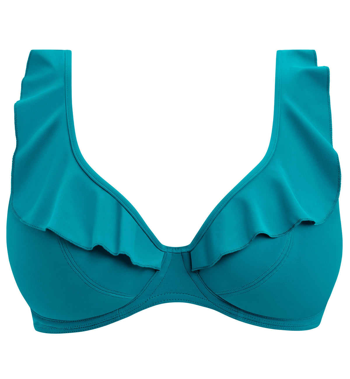 Freya Jewel Cove High Apex Underwire Bikini Top with J Hook (7230),28E,Plain Moonstone - Plain Moonstone,28E