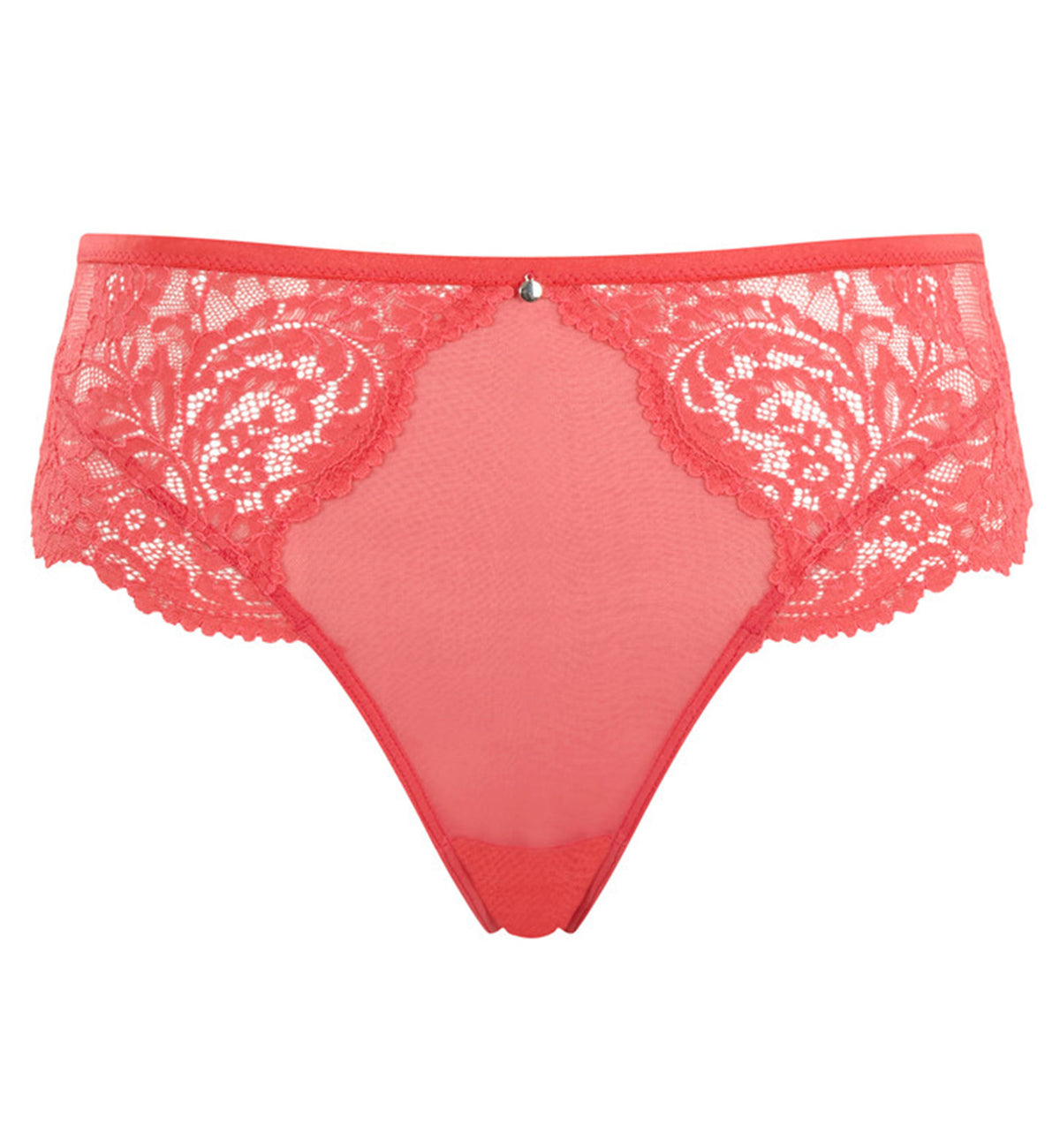 Cleo by Panache Addison High Waist High Leg Brazilian Brief (10615),XS,Paradise Pink - Paradise Pink,XS