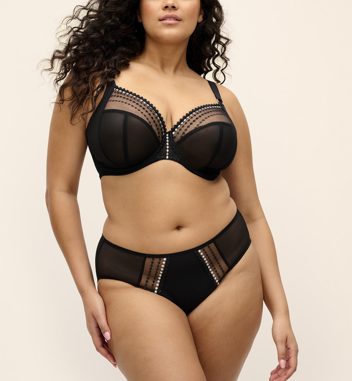 Elomi Matilda Matching Panty Brief (8905),XL,Black - Black,XL